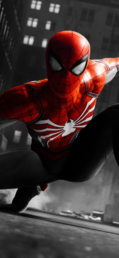 Fond d'écran iPhone Black And Red Spiderman 4k
