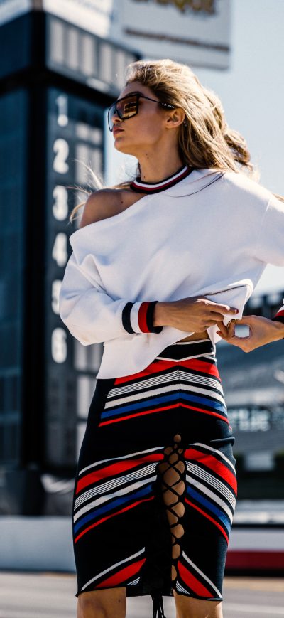 Fond d'écran iPhone Gigi Hadid Tommy Hilfiger Campaign 5k