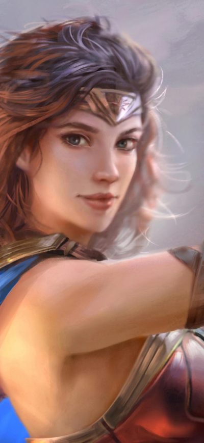 Fond d'écran iPhone Wonder Woman Justice League Art