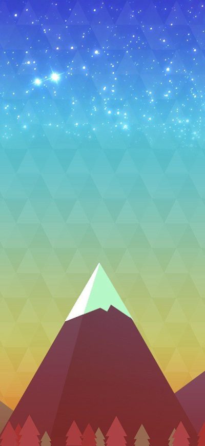 Fond d'écran iPhone Minimalism Mountain Peak