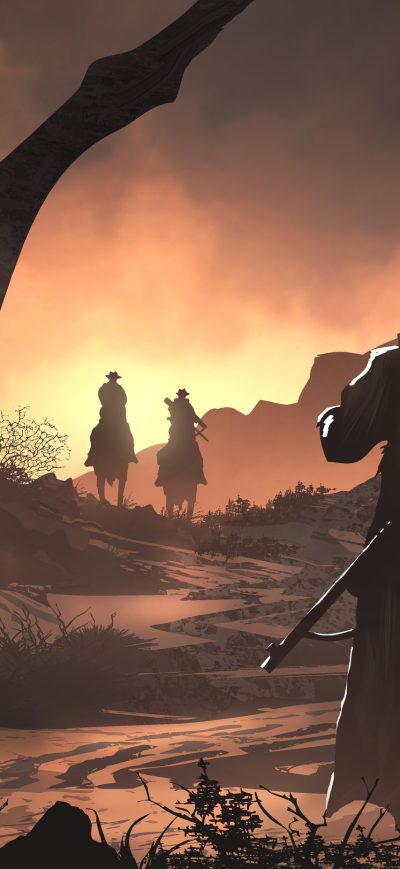 Fond d'écran iPhone Red Dead Redemption 2 Fan Art 4k