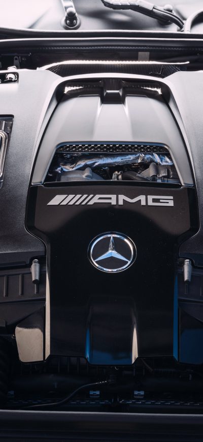 Fond d'écran iPhone Mercedes AMG S63 2018 Engine View 4k