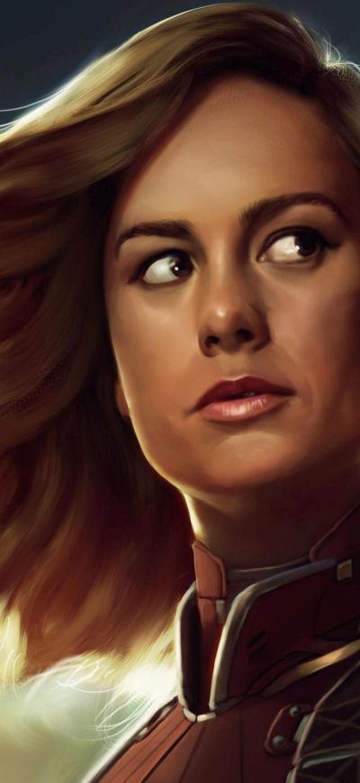 Fond d'écran iPhone Brie Larson Captain Marvel Artwork