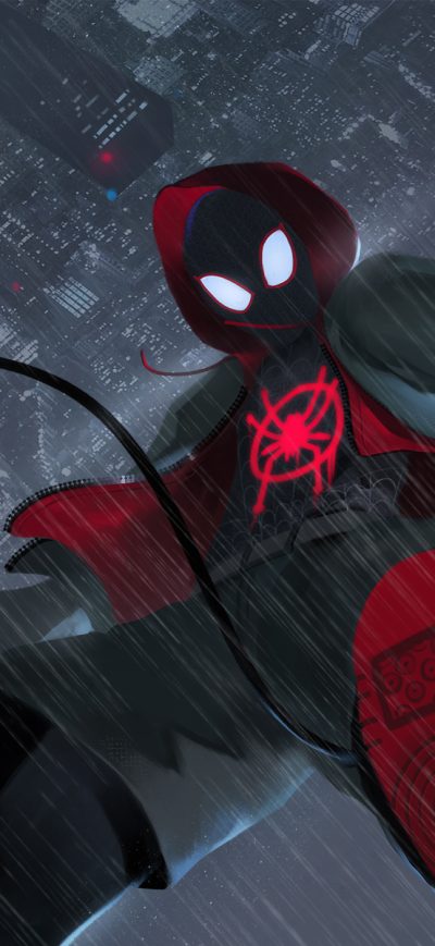 Fond d'écran Spider Man Into The Spider Verse FanArt sur iPhone