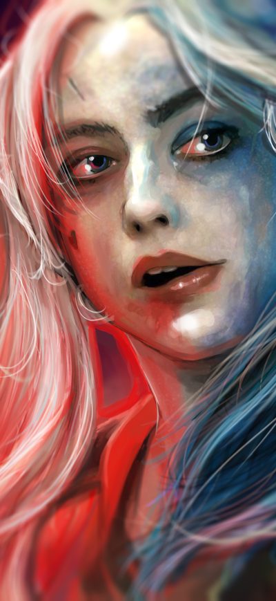 Fond d'écran iPhone Harley Quinn Paint Art