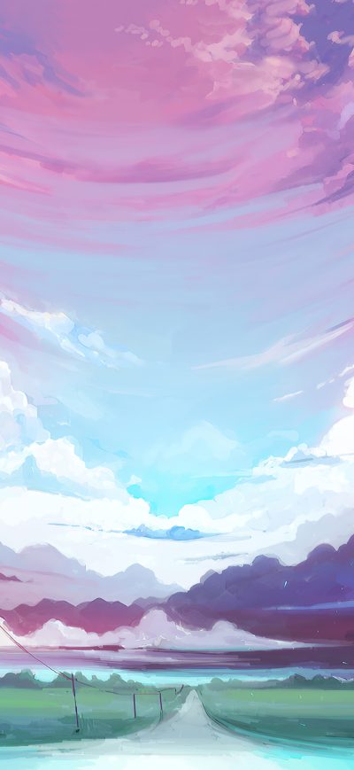 Fond d'écran iPhone Anime Girl Long Hair Cold Winds 4k