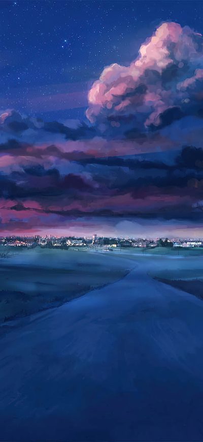 Fond d'écran iPhone Anime Road To City Everlasting Summer 4k