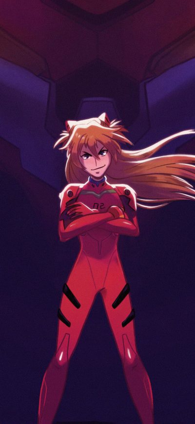 Fond d'écran iPhone Asuka And Her Unit 02 From Evangelion