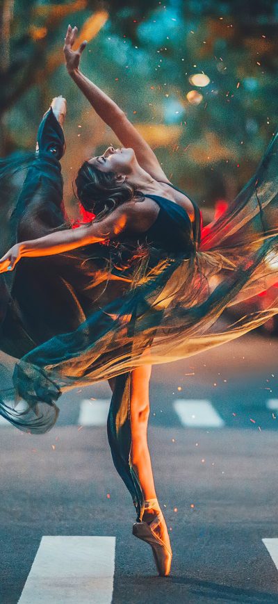 Fond d'écran iPhone Ballet Dancer Girl Road 4k