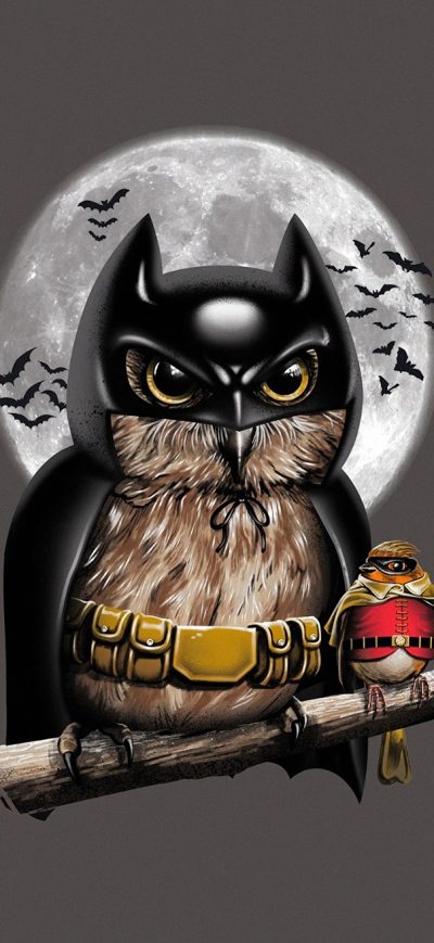 Fond d'écran iPhone Batman Owl Robin Digital Art