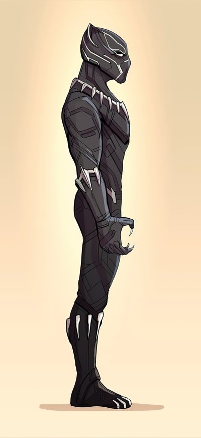 Fond d'écran iPhone Black Panther 4k Minimalism