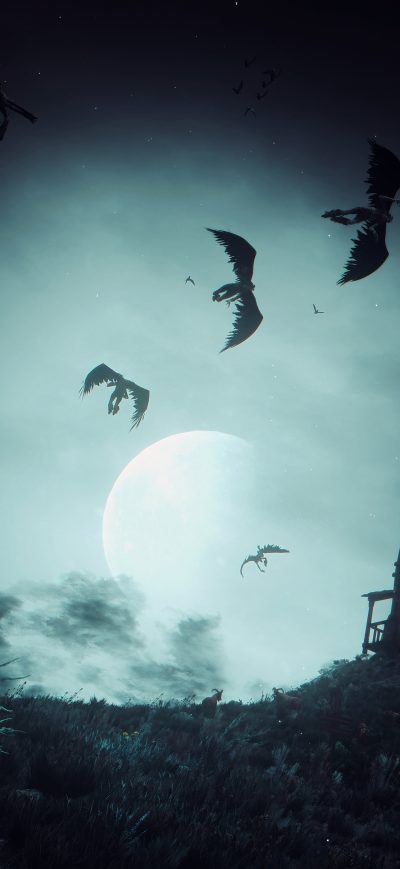 Fond d'écran iPhone 10k The Witcher 3 Evening Moment