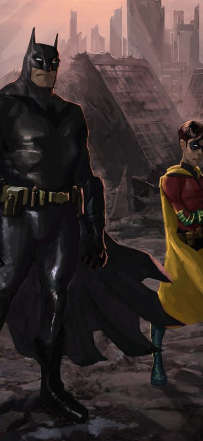 Fond d'écran iPhone Batman And His Team Artwork