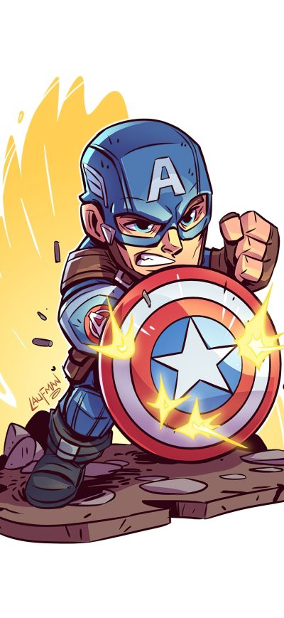 Fond d'écran iPhone Captain America Minimalist Art 4k