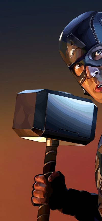 Fond d'écran iPhone Captain America With Hammer 4k