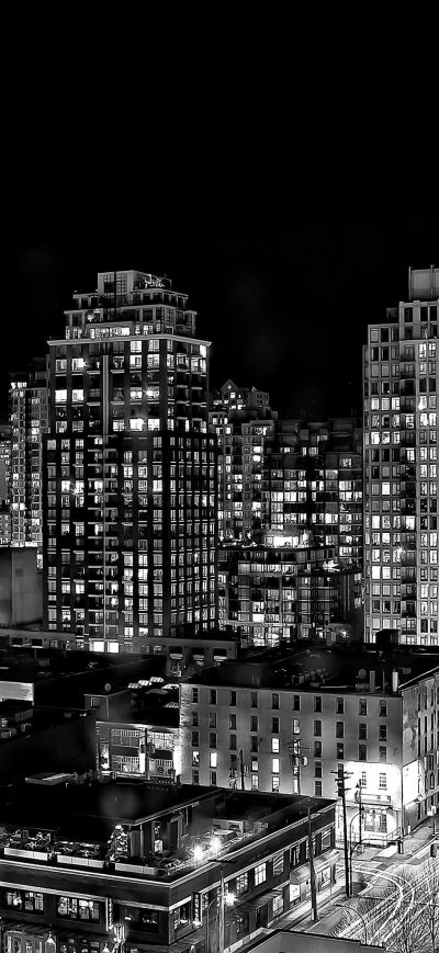 Fond d'écran iPhone Black And White Vancouver City 4k