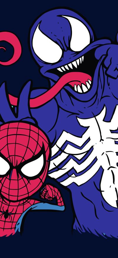 Fond d'écran iPhone Venom And Spiderman 8k