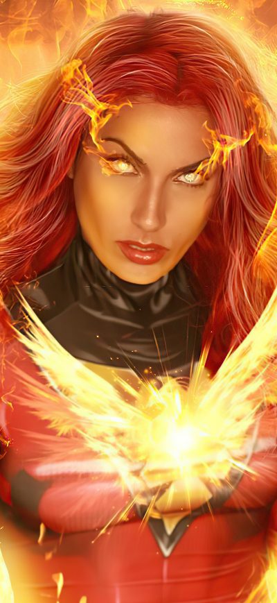 Fond d'écran iPhone The Dark Phoenix Cosplay 4k