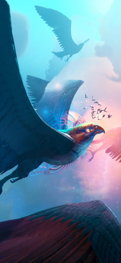 Fond d'écran iPhone Eagle Abstract Art 4k