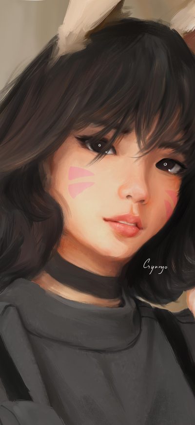 Fond d'écran iPhone Dva Overwatch Art 5k