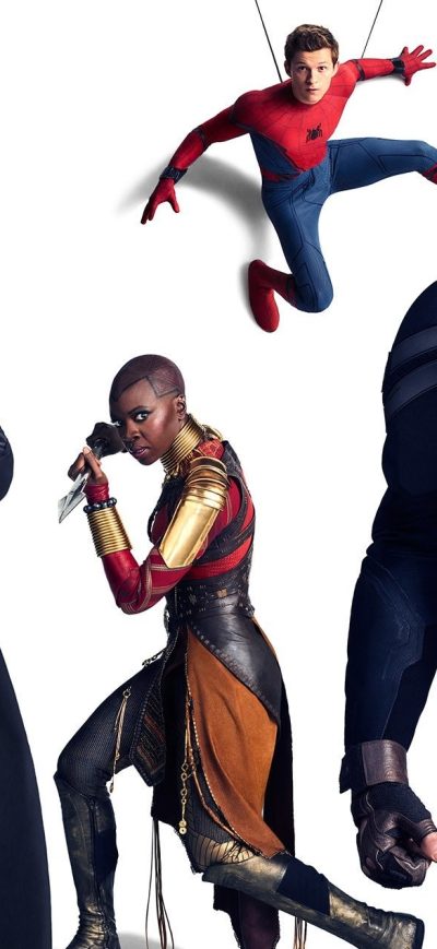 Fond d'écran iPhone Avengers Infinity War Captain America Spiderman Nick Fury