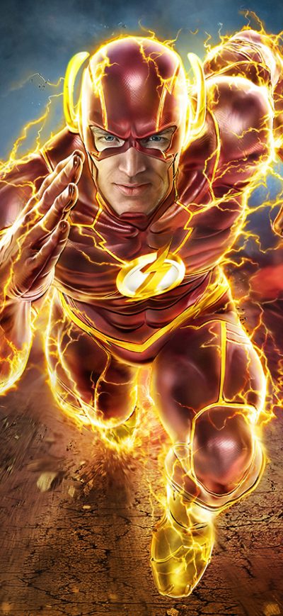Fond d'écran iPhone Flash The Running Fire 4k