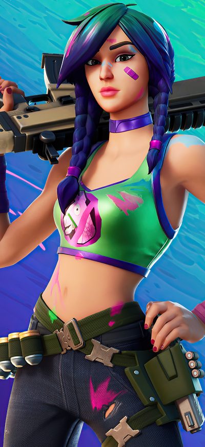 Fond d'écran iPhone Splatterella Fortnite 4k