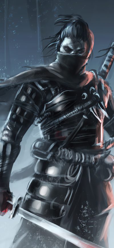 Fond d'écran iPhone Stealth Ghost Of Tsushima Fanart