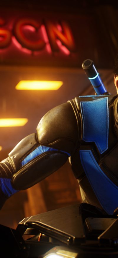 Fond d'écran iPhone Nightwing In Gotham Knights 2021