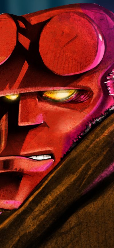 Fond d'écran iPhone Hellboy Art 8k