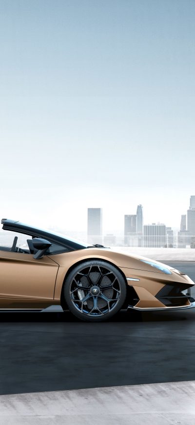Fond d'écran iPhone Lamborghini Aventador SVJ Roadster 2019 10k