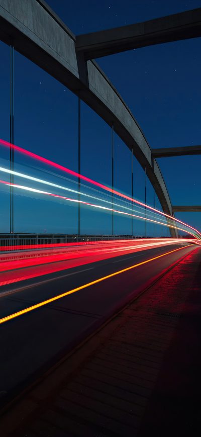 Fond d'écran iPhone Highway Road Long Exposure 4k