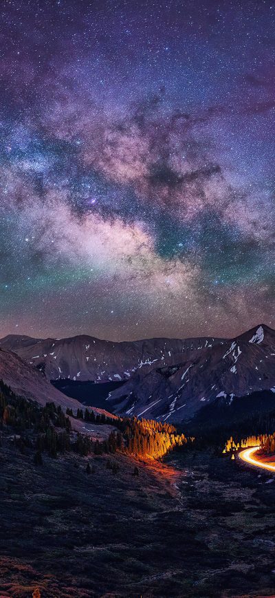 Fond d'écran iPhone Long Exposure Road Path 4k