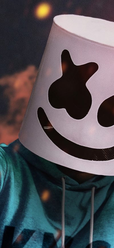 Fond d'écran iPhone Marshmello Mask Colors 4k
