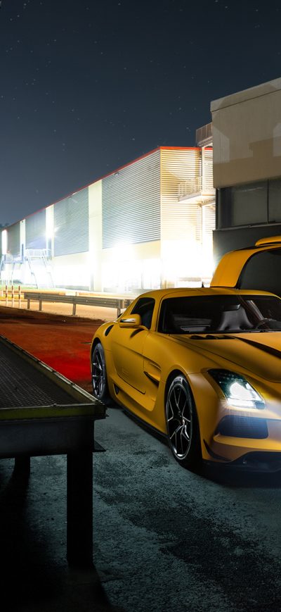 Fond d'écran iPhone Mercedes Benz Amg GT Yellow