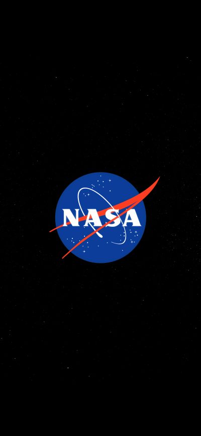 Fond d'écran iPhone Nasa Logo Black Oled 5k