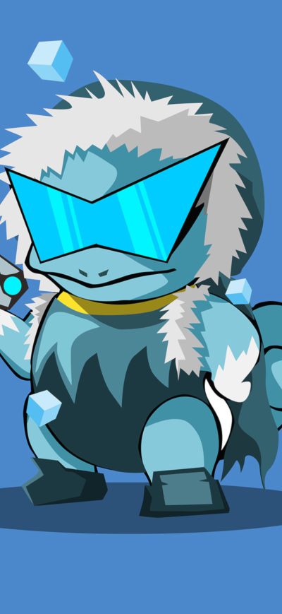 Fond d'écran iPhone Squirtle Pokemon Minimal Character 4k
