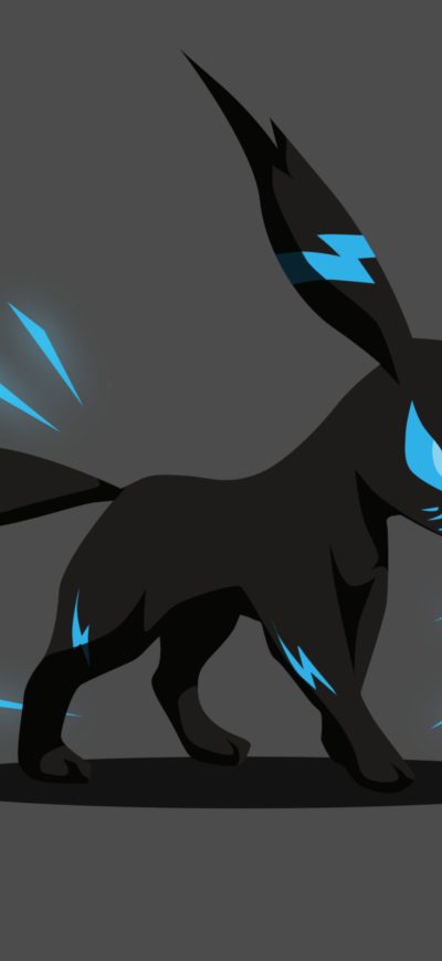 Fond d'écran iPhone Umbreon Pokemon Minimal 4k