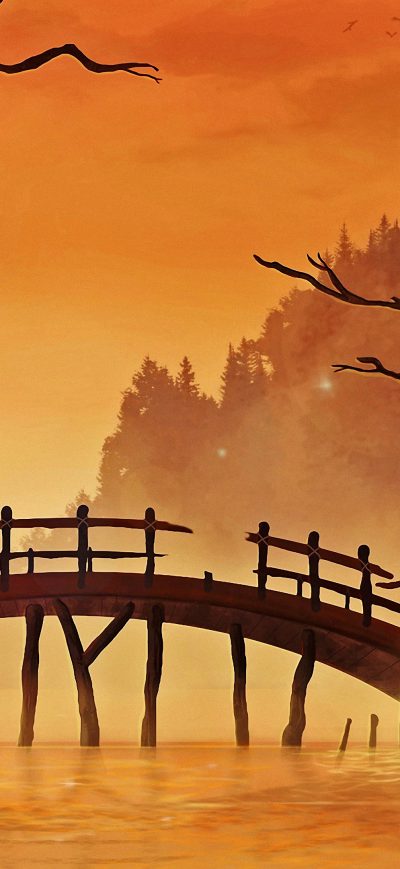 Fond d'écran iPhone Samurai Bridge 4k
