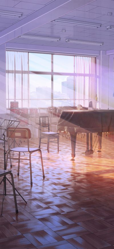 Fond d'écran iPhone Music Classroom Anime 4k