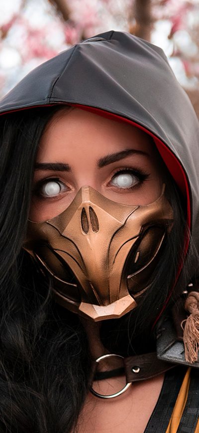Fond d'écran iPhone Scorpion Girl Mortal Kombat Cosplay 4k