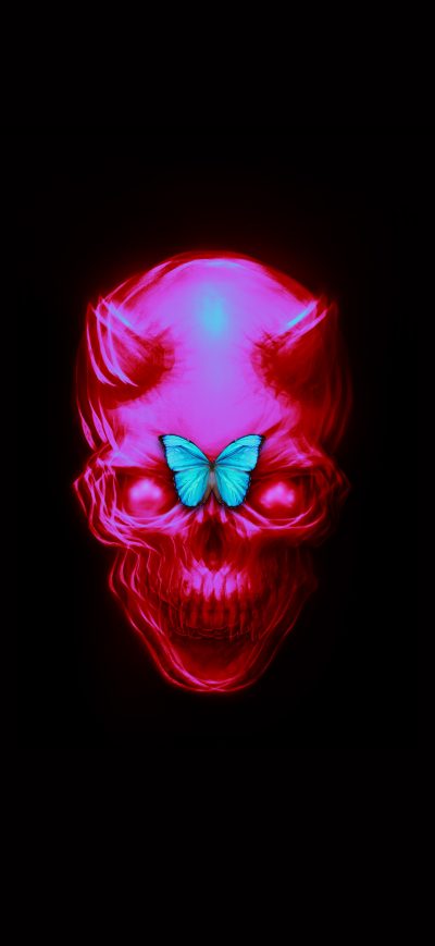Fond d'écran iPhone Skull Butterfly 10k