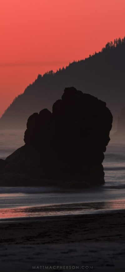 Fond d'écran iPhone Salmon Sky At Cannon Beach Oregon