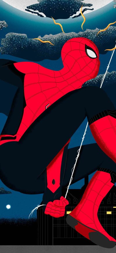 Fond d'écran iPhone Spiderman Far Fromhome 4k Art