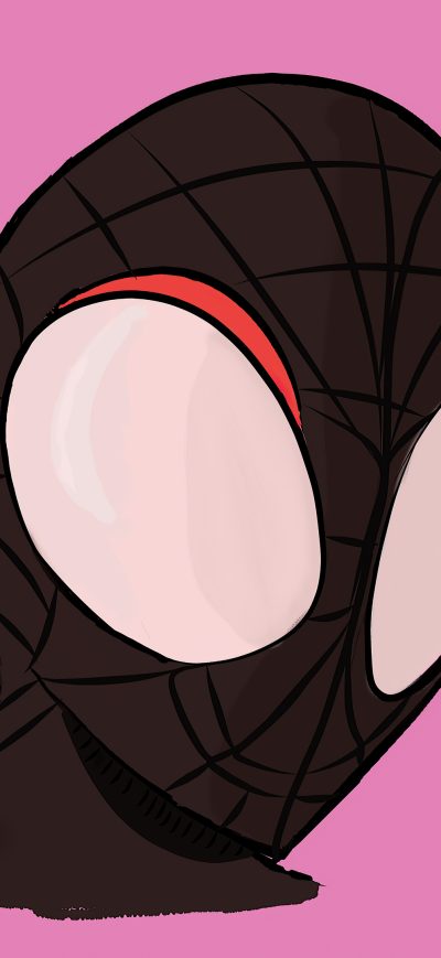Fond d'écran iPhone Spiderman Minimal Pink 4k