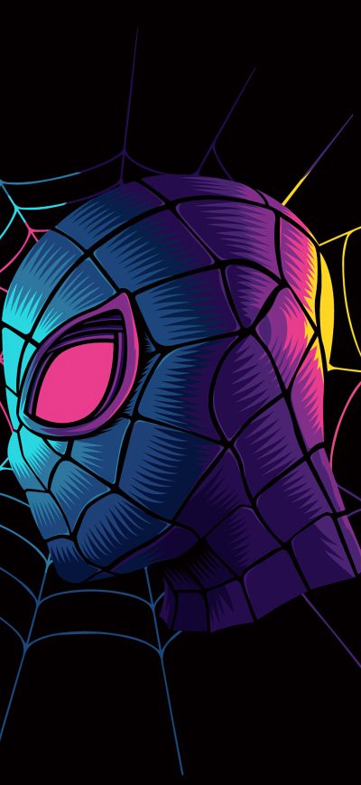 Fond d'écran iPhone Spiderman Web Minimalist Art 4k
