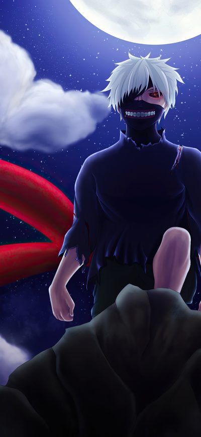 Fond d'écran iPhone Tokyo Ghoul Night Moon 4k
