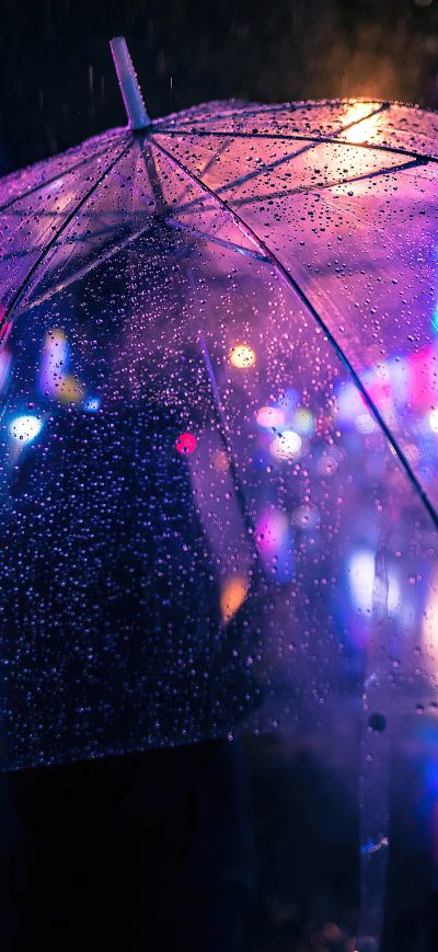 Fond d'écran iPhone Closeup Umbrella Neon Night Photography 4k