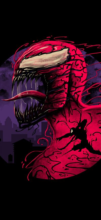 Fond d'écran iPhone Red Venom Dark 4k