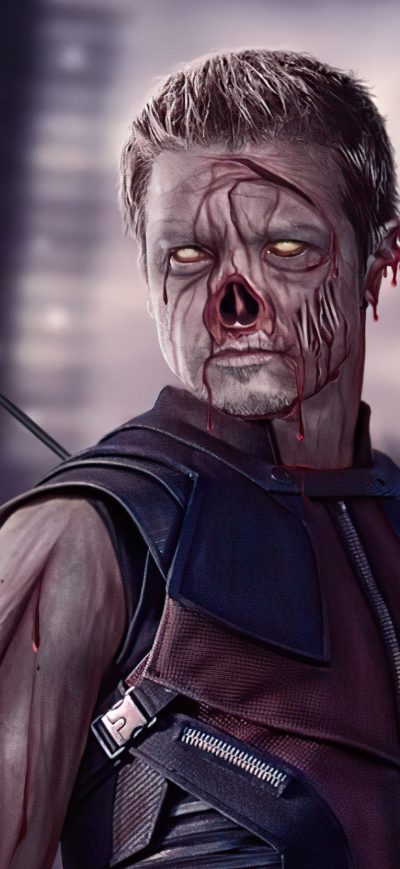 Fond d'écran iPhone Hawkeye X Zombie What If